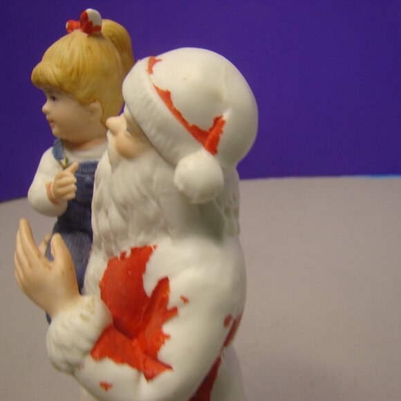 1985 Denim Days "I Love Santa" Figurine - #8951 Interiors Homco Vintage - Picture 8 of 16